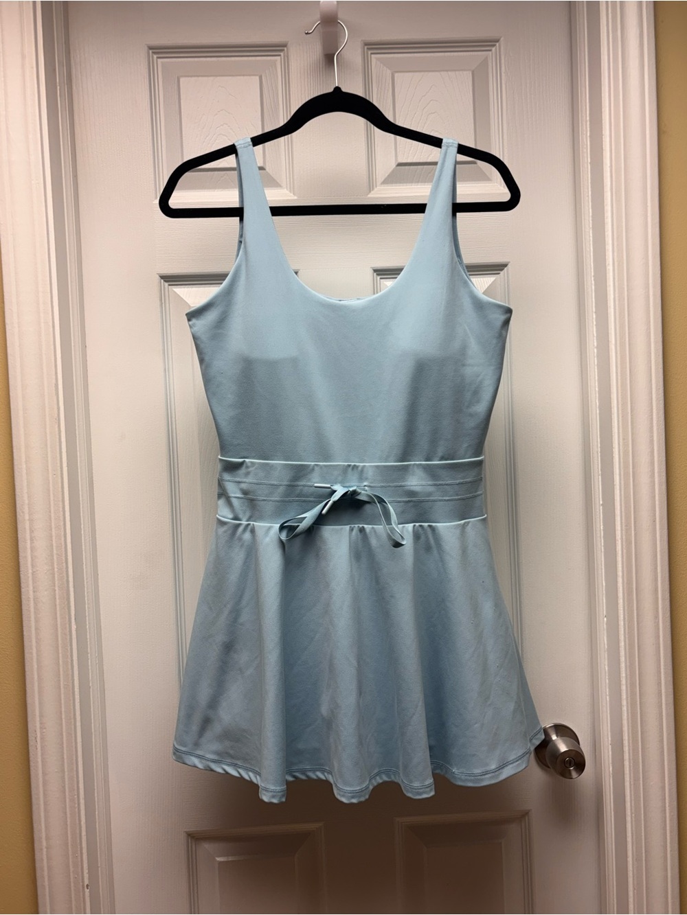Yogalicious Lux Annie Light Blue Activewear Tennis Dress Built-In Shorts Size L